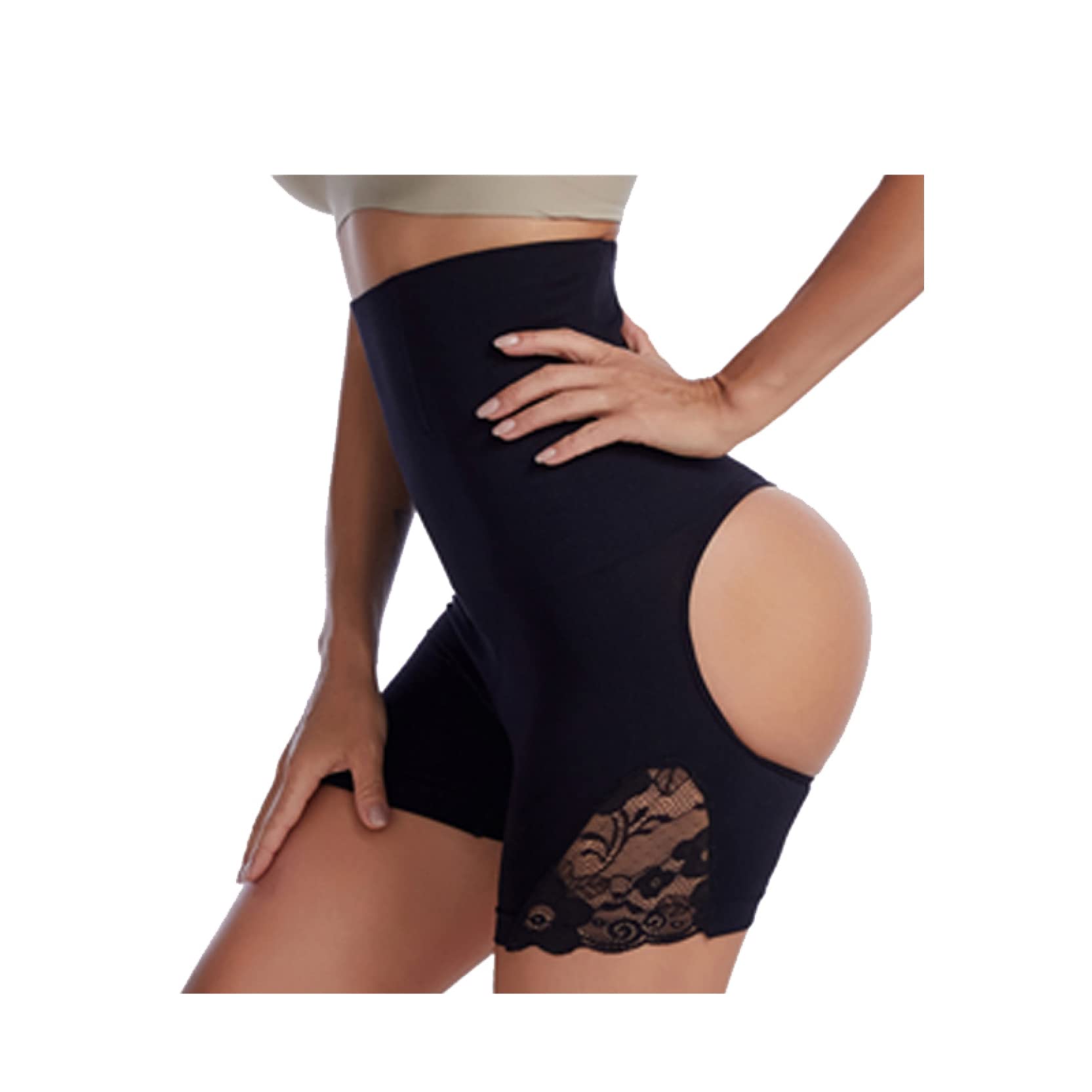 Bragas Moldeadoras de Cuerpo para Mujer, Ropa Interior Adelgazante con Control de Barriga, Levantador de glúteos, Entrenador de Cintura Alta, Ropa Moldeadora para Abdomen con Encaje
