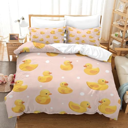 Housse de couette 260x220cm résistante et parure de lit microfibre douce facile à repasser