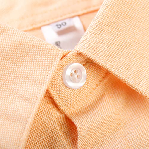 Image of OCHENTA Boys' Long Sleeve Button Down Cute Rabbit Casual Dress Easter Shirt | Oxford Cotton, Embroidered Bunny, Shirts for Boys School & Easter, Church, Wedding, Family Photos, Holiday Outfit