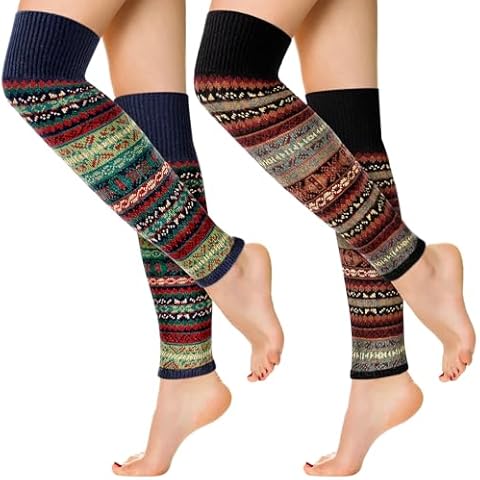 ViEinkaufen Bohemian Knit Wool Leg Warmers Cover