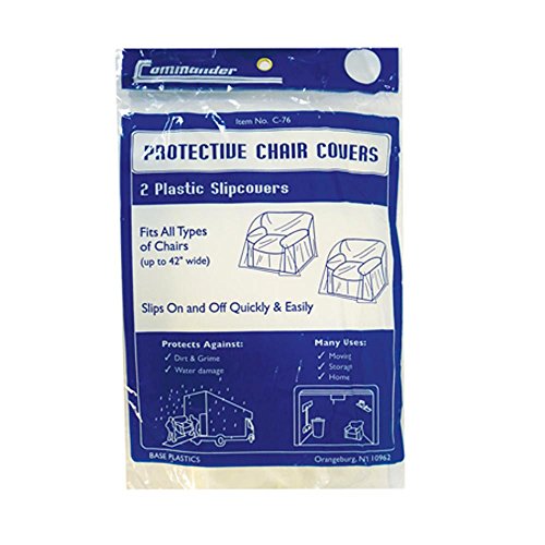 2Pc Plastic Chair Cover Protection Moving Furniture Protector Storage Dust Water