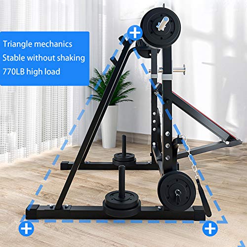 aiyu Adjustable Weight Bench with Squat Rack, Leg Extension, Preacher Curl, Utility Weight Bench for Full Body Workout-Multi-Purpose Foldable for Home Gym - Home Fitness Guru aiyu Adjustable Weight Bench with Squat Rack, Leg Extension, Preacher Curl, Utility Weight Bench for Full Body Workout-Multi-Purpose Foldable for Home Gym - Image 3