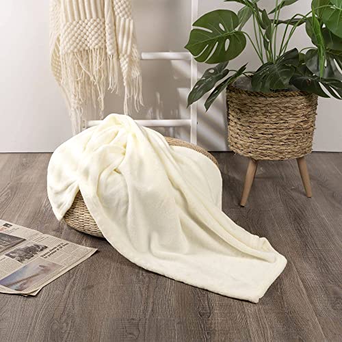 Image of NANPIPER Baby Blankets, Super Soft Fleece Fuzzy Blanket for Toddler, Luxury Cozy Lightweight Microfiber Plush Blanket-Throw Size 30 inchx40 inch,Ivory White