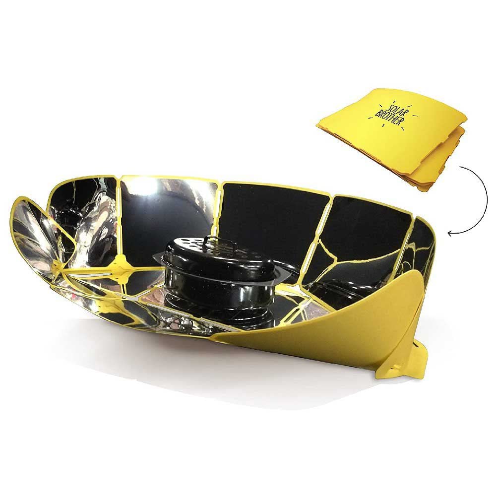 SOLAR BROTHER — Sungood — Cuiseur Solaire Ultra-Compact et Nomade — Cuisson de 80 °C à 120 °C – 1 réflecteur, 1 Sac de Cuisson, 1 Repose-Plat,1 Sac de Transport, 1 livret de Recettes