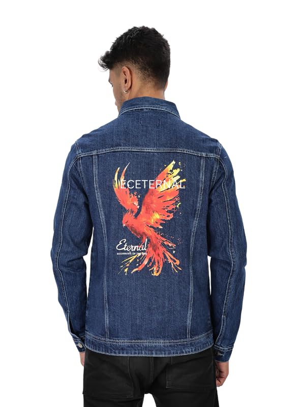 eszett Men's Full Length Regular Fit Printed Eternal Denim Jacket-picture-20