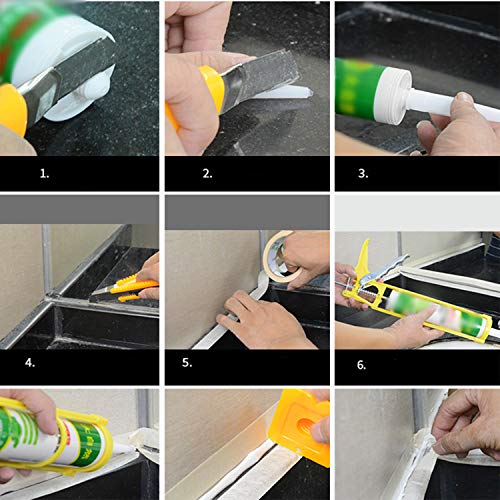 XHBTS 90 Siliconen Nozzles Applicator Plastic Kitpistool extender Caulk Nozzle Tip Tool voor Worst Breeuwen Pistool, Caulk Nozzles Applicator Wit - Afbeelding 5