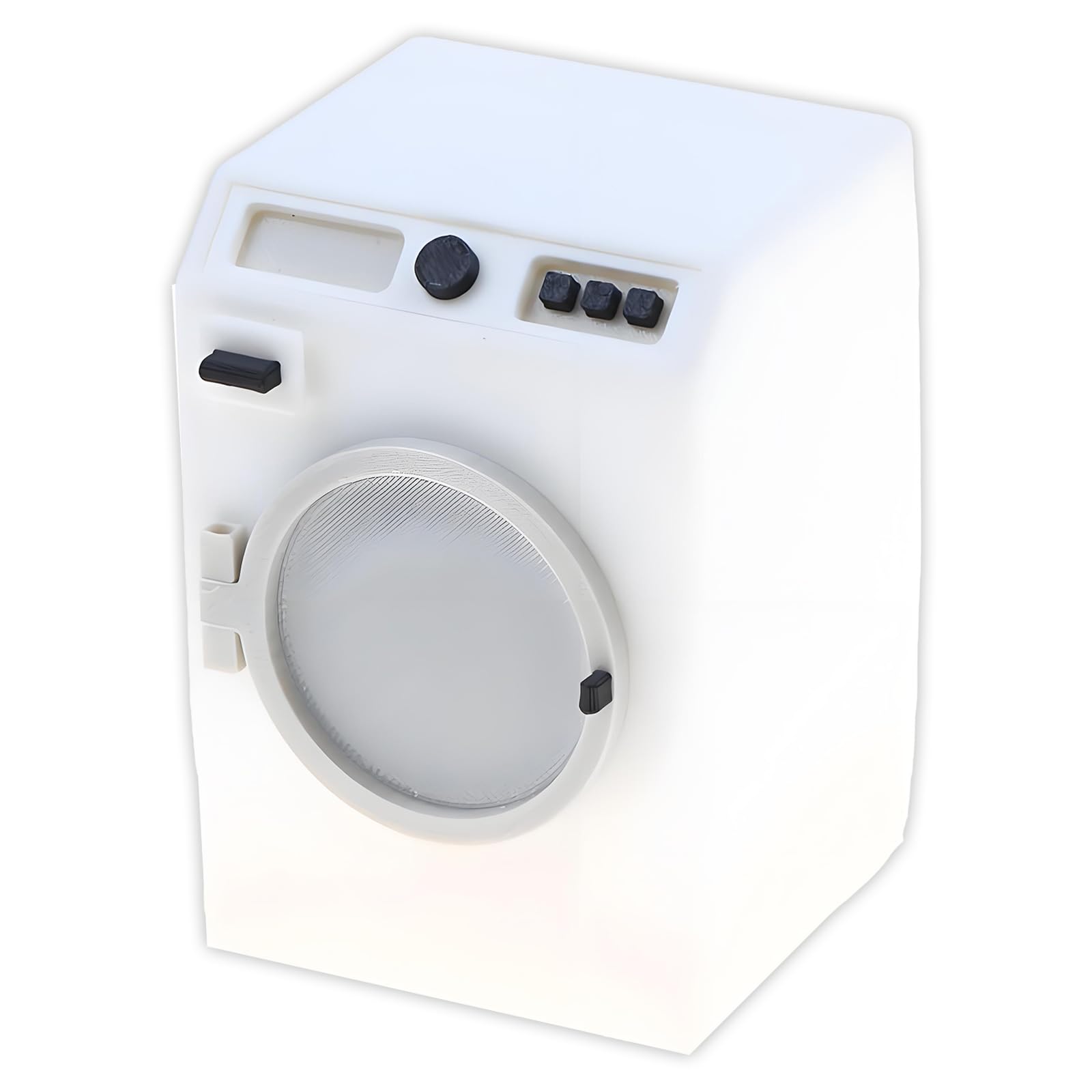 EXQIOUR 1:12 Miniature Doll House Washing Machine Bathroom Accessories Set With Basin Bucket For Realistic Scene Display