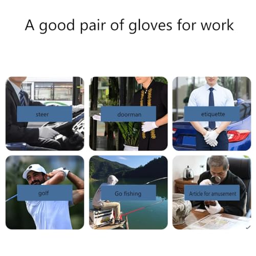 White Adult Gloves for Funeral Formal Tuxedo Parades Costume Halloween Girls Boys Cosplay4