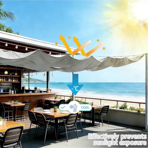 Voile d'ombrage rétractable pour terrasse et zone barbecue