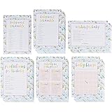 Baby Shower Game Card Packs - 5-Set Assorted Party Activity Supplies for 50 Guests, Including Bingo, Word Scramble, and Well Wishes, Unicorn and Clouds Design, 50 Sheets, 5 x 7 Inches