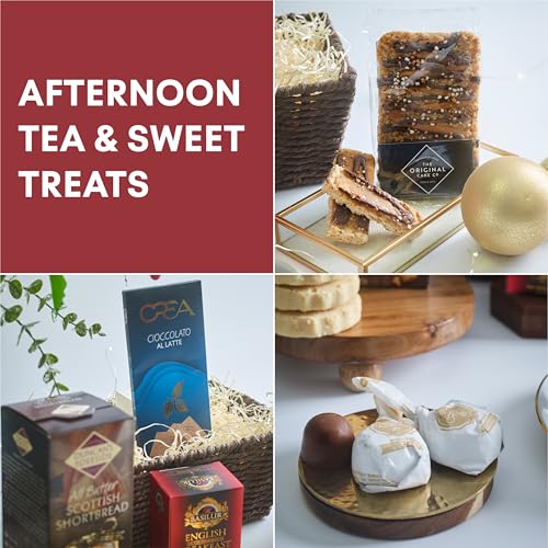 Afternoon Tea Hamper for 2 with Sweet Treats - All Butter Shortbread, Milk Chocolate, White Chocolate Praline, Caramel Flapjack & Tea – Thank You, Birthday Gift Hamper For Her Or Him - by Hay Hampers - Image 5