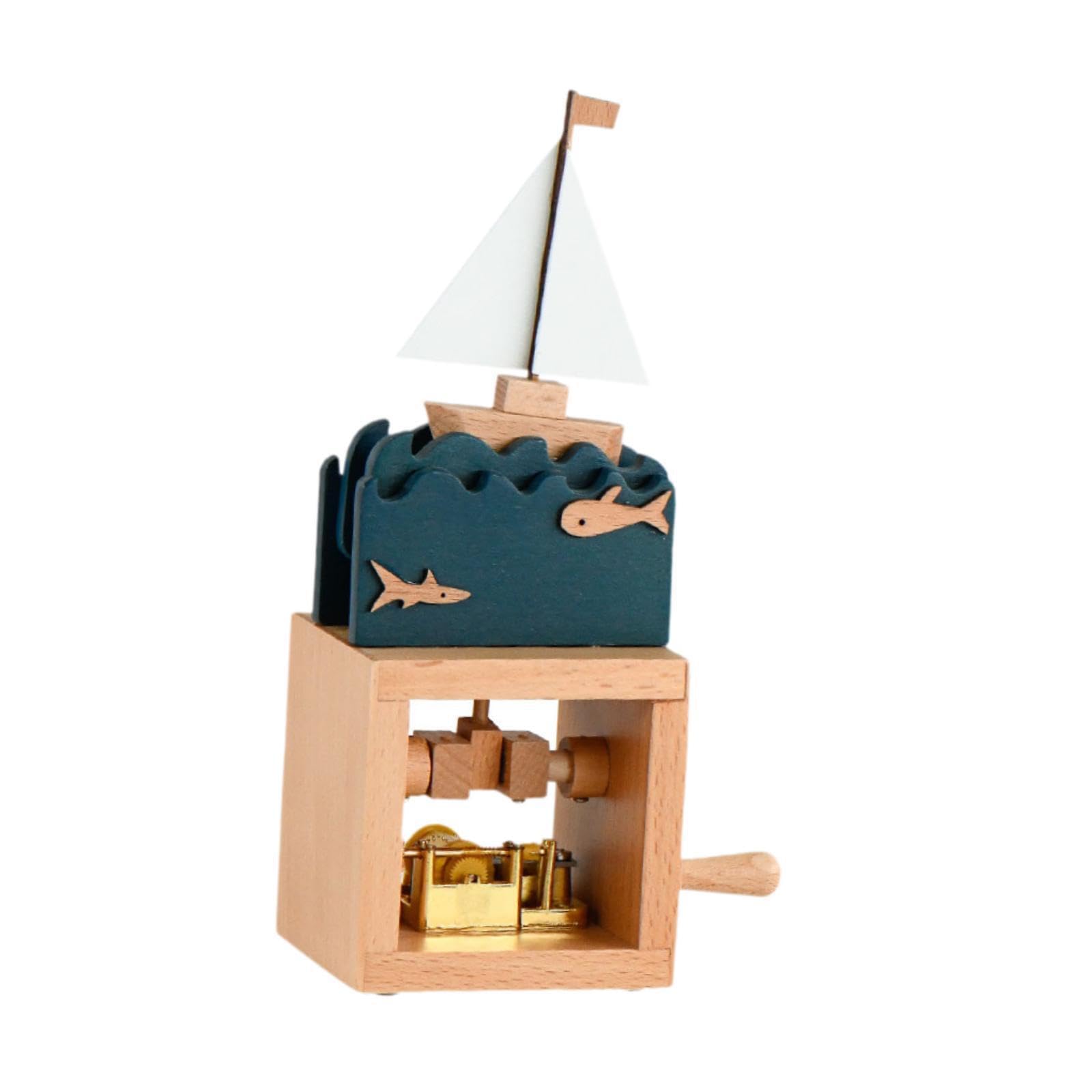 Caja de música Navidad o cumpleaños. Ideal para niños. Melodías Que despiertan alegría. Caja de música de para Madera, Bote
