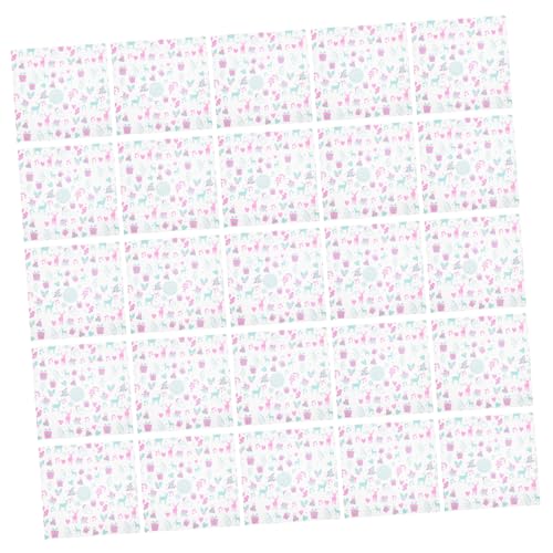 FIXOSHEE 100 Hojas Papel Antiadherente para Alimentos Envoltura Navideña para Sándwiches Papel Resistente la Grasa para Horno y Envolver Comidas Rápidas