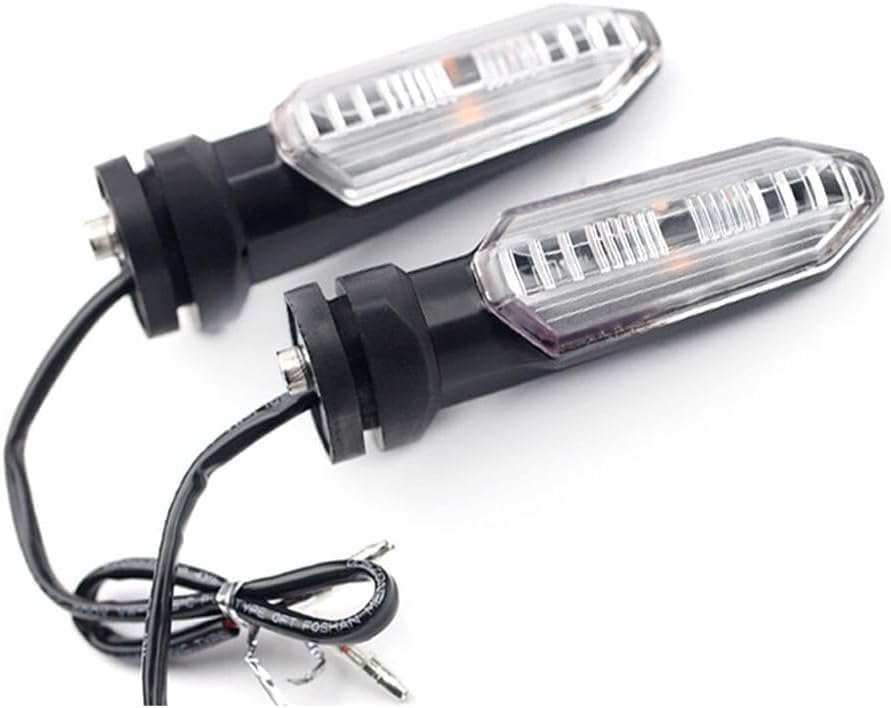 Motorcycle Turn Signals - Amber Light,12V, LED Indicator Light Waterproof Clear Lens Fits HONDA CBR 400R 500R 650RF 600RR /CB 400F 400X 500F 500X 650F /NC 700S 750S 750X (Pair)