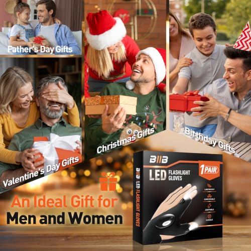 BIIB Geschenke für Männer Handschuhe mit Licht Angelzubehör – Ansicht 5