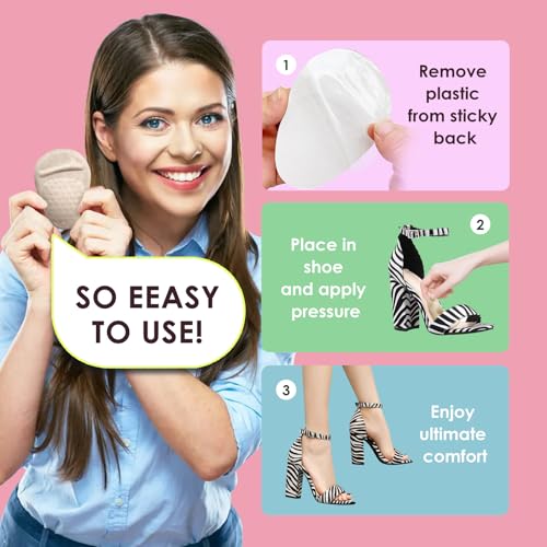 Image of Metatarsal Pads Women- Ball of Foot Cushions for Women, High Heel Inserts, High Heel Comfort Pads & Pain Relief, Non-Slip Heel Grips for Womens Shoes