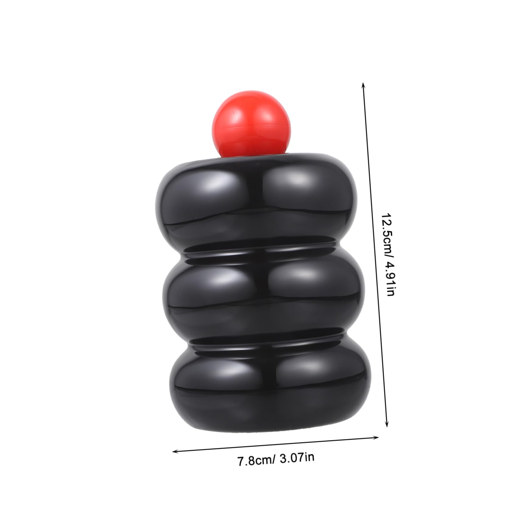 HOOTNEE Ceramics Cotton Pad Holder Household Swab Jar Toothpick Organizers Black Ceramic Small Jar