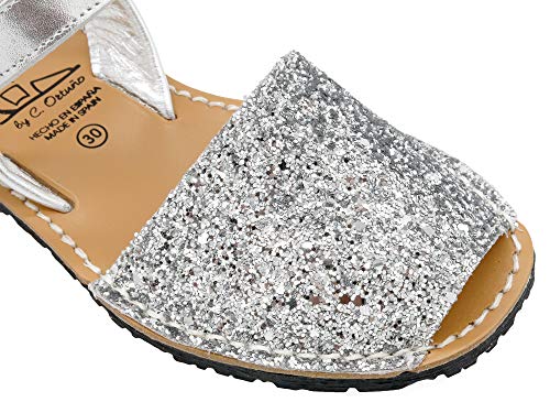 AVARCA Scarpe Bambina Pelle-Vera con-Glitter