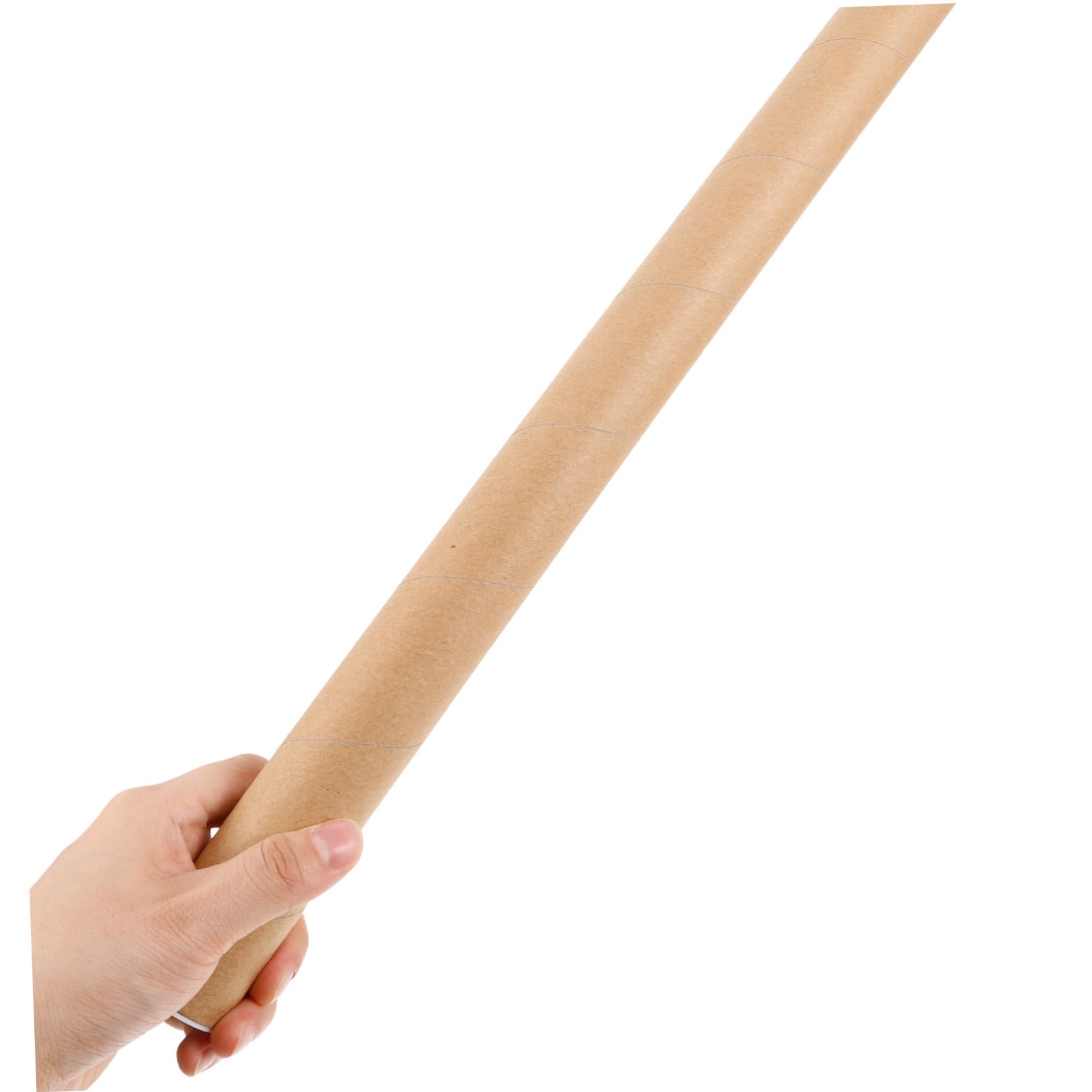 SHINEOFI Tubo De Cartón Kraft Redondo 50x10 Cm Resistente Para Pósteres y Documentos Tapa, Reciclable y Portátil Para Envío y Almacenamiento De Arte