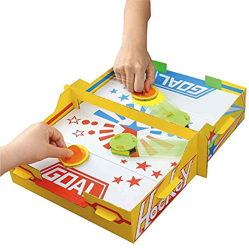 全長約42cmの本物みたいに動くダンボールエアーホッケー 工作キット/家で作る 家で遊ぶ 趣味を作る 家でできる工作 おうち遊び 11464