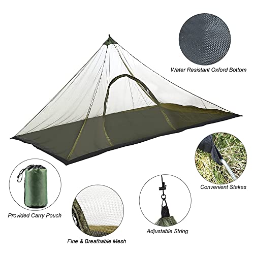 Carpa triangular ligera para 1 persona con malla y base impermeable miniatura 4