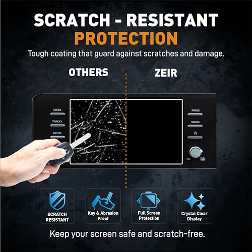 Image of ZEIR MATTE Screen Protector COMBO For 2025 KIA CARENS CLAVIS - 8 Inch Infotainment + 10 inch instrument Cluster Touchscreen Guard || Compatible with Clavis Car Display Accessory 2025 [Not Tempered Glass]