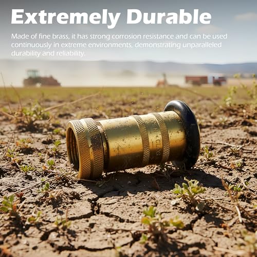 Image of 1.5 inch NH /NST Fire Hose Nozzle, Brass Fire Equipment Spray Jet Fog Nozzle, Max. 100psi
