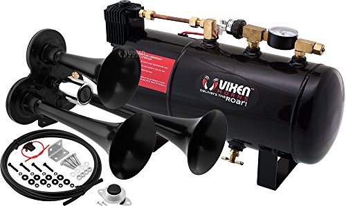 Vixen Horns Train Horn Kit for Trucks/Car/Semi. Complete Onboard System- 150psi Air Compressor