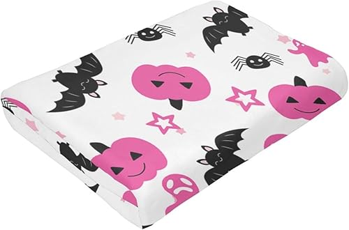 Miniatura 5 de Manta de Halloween de franela de forro polar suave, ligera, acogedora, cálida y linda, manta de felpa linda, manta de sala de estar, decoración de