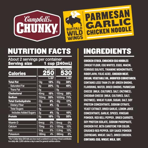 Image of Campbell's Chunky Buffalo Wild Wings Parmesan Garlic Soup, 18.8 Oz