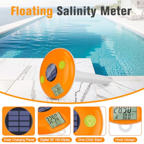 Salinomètre piscine flottant solaire contre l'eau trouble