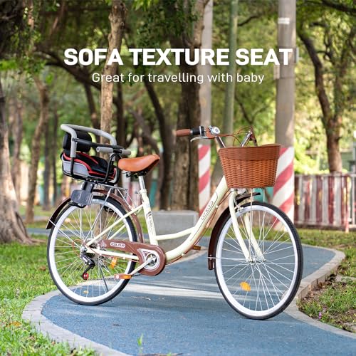 YouTeMei Assento infantil assento traseiro para bicicleta infantil com apoios de braços, cintos de s