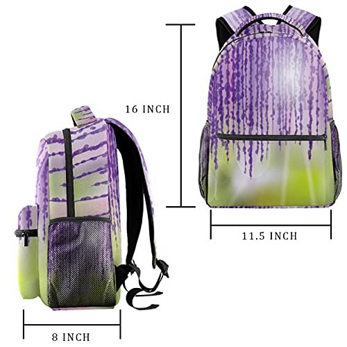 Sac à dos décontracté multicolore à rayures avec un grand volume
