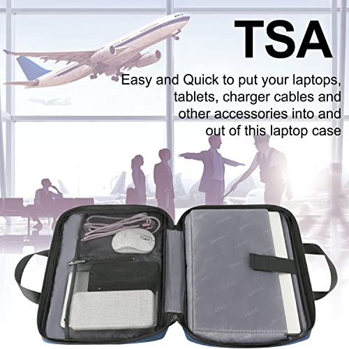 Image of Ytonet 14 Inch Laptop Sleeve, TSA Laptop Case with Handle, Water Resistant Protective Computer Carrying Case, Compatible with MacBook HP Dell Lenovo Asus Notebooks, Gift for Men Women, Dark Blue