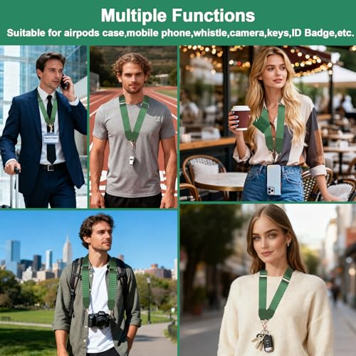 Image of XANGNIER Clip and Go Strap for Phone with Wallet Crossbody, Phone Strap with Zippered Wallet, Adjustable Anti Theft Cellphone Lanyard for Women, Cellphone Chain Accessories,Multicolor 14