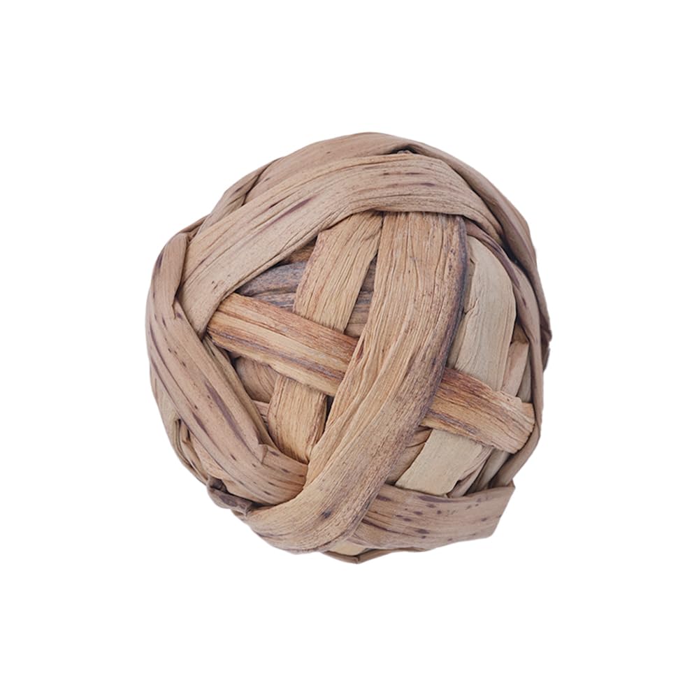 ZONADAH 9 Pcs Rabbit Chew Ball Hay Grass Pet Balls Small Animal Natural Timothy Grass Molar Balls for Chinchilla Guinea Pig Rats Rabbits Hamster Gerbil Degu Bunny - Image 2