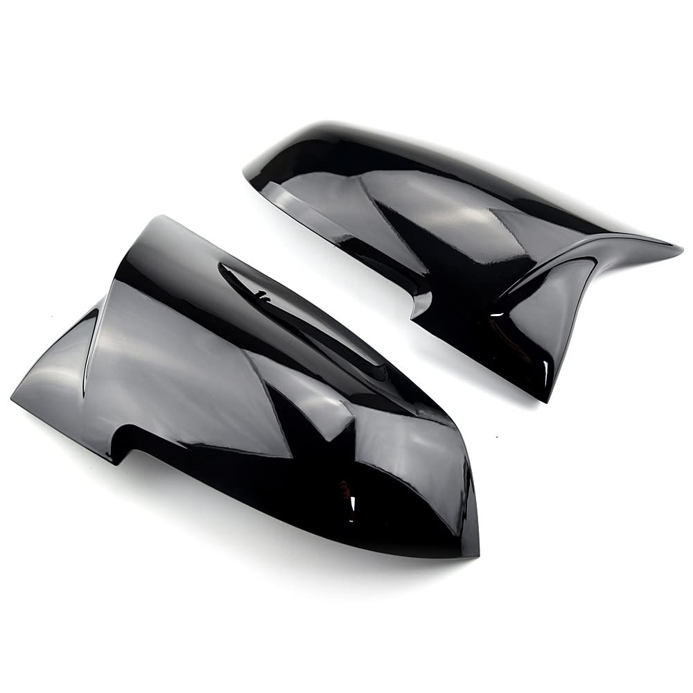 Compatible avec B-MW série 1 2 3 4 F20 F21 F22 F30 F32 F36 X1 F87 M3 i3 couvercle de rétroviseur aile latérale rétroviseur couvercle de boîtier noir brillant