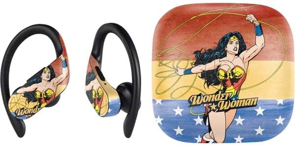 Skinit Decal Audio Skin Compatible with PowerBeats Pro - Officially Licensed DC Comics Wonder Woman Ready to Fight Design