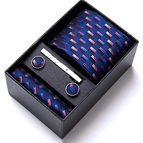 Set de Corbata Tejida y Pañuelo para Hombre
