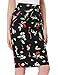 Floral Pencil Skirt for Women Knee Length Wear to Work (XL) KL-4 CL8928