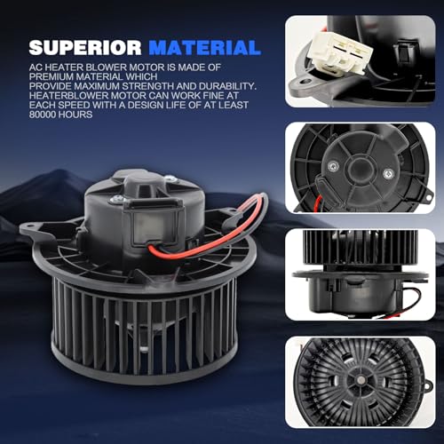 Image of AC Heater Blower Motor Fan 700315 Replacement for 2013 2014 2015 2016 Dodge Dart HVAC Blower Motor Assembly Replace# 68225055AB 76971 2311894 68163782AA PM4050