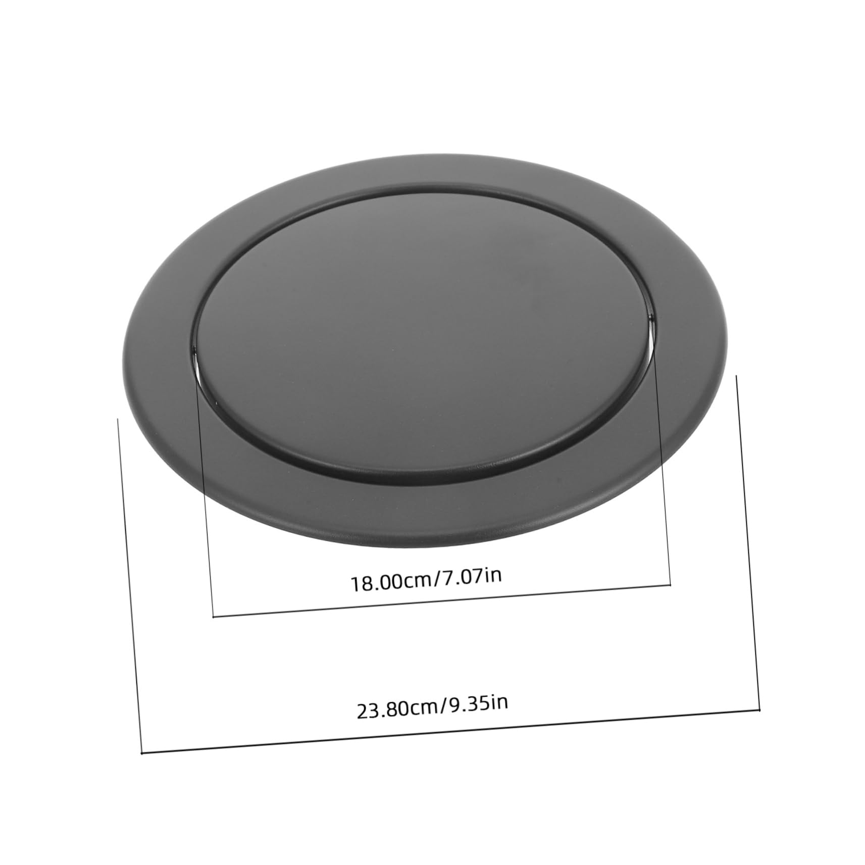 ABOOFAN Recessed Stainless Steel Trash Can Lid Swing Cover for Countertop Space Saving Design for Kitchen Bathroom Waste Bin Lid Odor Reducing Grommet