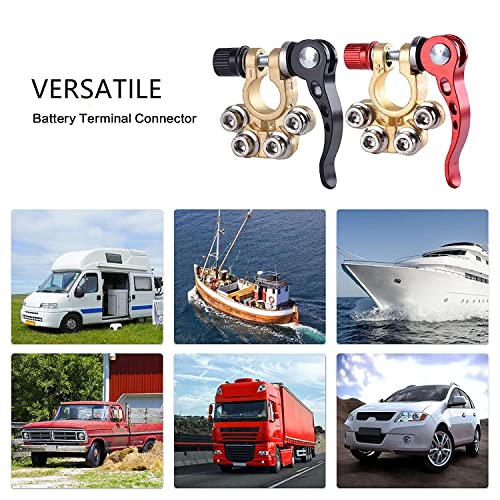 TSQZE 2 Stück Batterieklemmen Auto Batterie Klemens, Anschluss Batterie Polklemmen Autobatterie Steckverbinder Batteriepolklemmen, Autobatterie Schnellklemmen Für Autobatterie Boot Motorad Caravan - Image 6