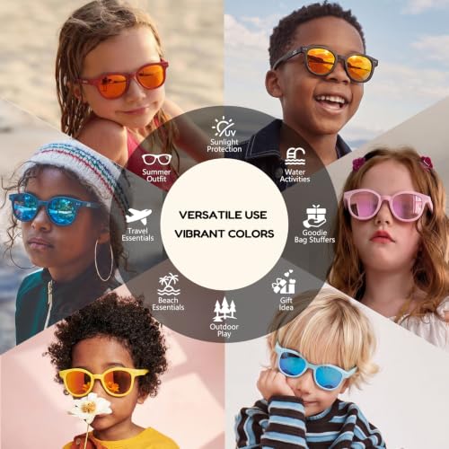 Image of EYEBUDDY Kids Toddler Sunglasses Age 2-4 /3-5 Boys Girls Polarized UV Protection Sun Glasses for Age 2-8