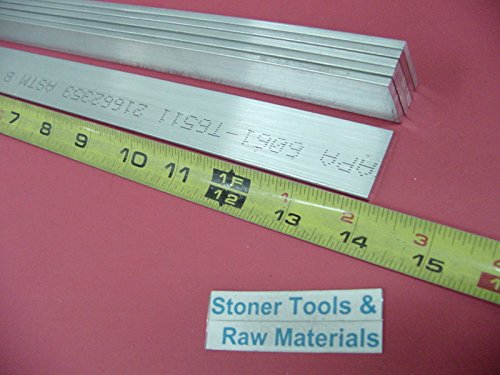 6 Pieces 1/8" X 1" ALUMINUM FLAT BAR 14" long 6061 T6511 .125"x