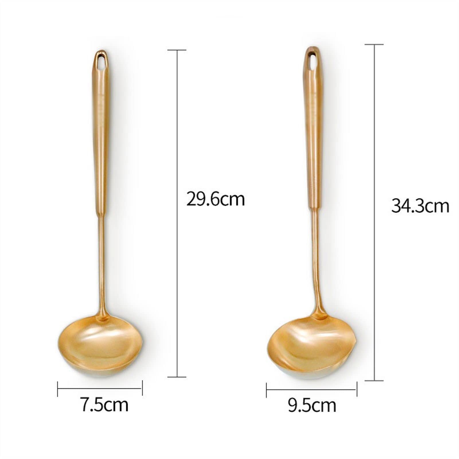 Cucharones para Sopa Espátula de Acero Inoxidable espátula espátula de espátula y Cuchara de Sopa Cucharón de Cocina for cocinar Salsa de Sopa Cucharón de Salsa (Color : Large Spoon)