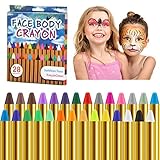 ✿Aplicación: Los crayones para rostro y cuerpo son perfectos para eventos especiales como Halloween, cosplay, carnaval, fiestas de disfraces, Día del Niño, Navidad, competiciones deportivas, etc.