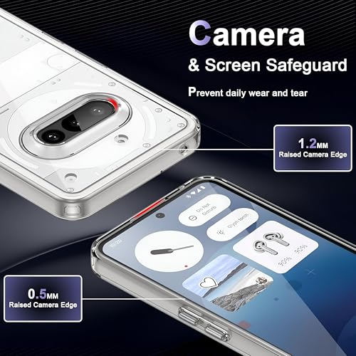 Image of Anti-Yellow Clear Case for Nothing Phone 3a | UV Shield Technology | Zero-Yellowing Formula | Drop Protection (TPU + Polycarbonate | Crystal Clear)
