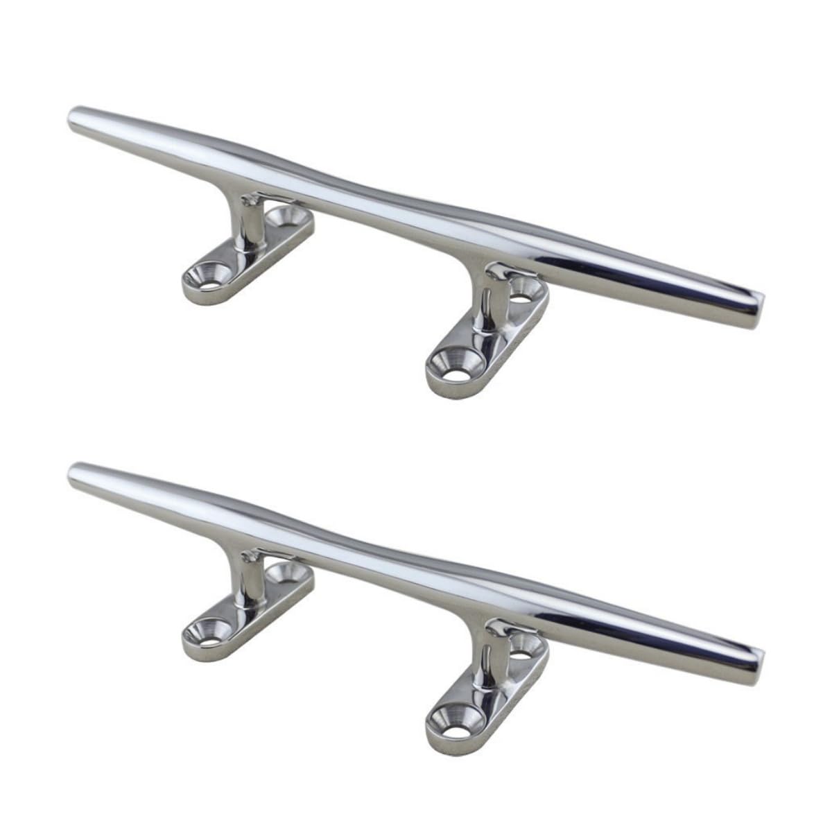 JT-HLM Marine Boat Cleats 316 Stainless Steel Dock Cleat Boat Cleat Open Base 6 inch for Kayak,Fishing Boat (2PCS)