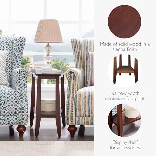 Image of Leick Home Delton Wedge End Table, 17 inch, Sienna